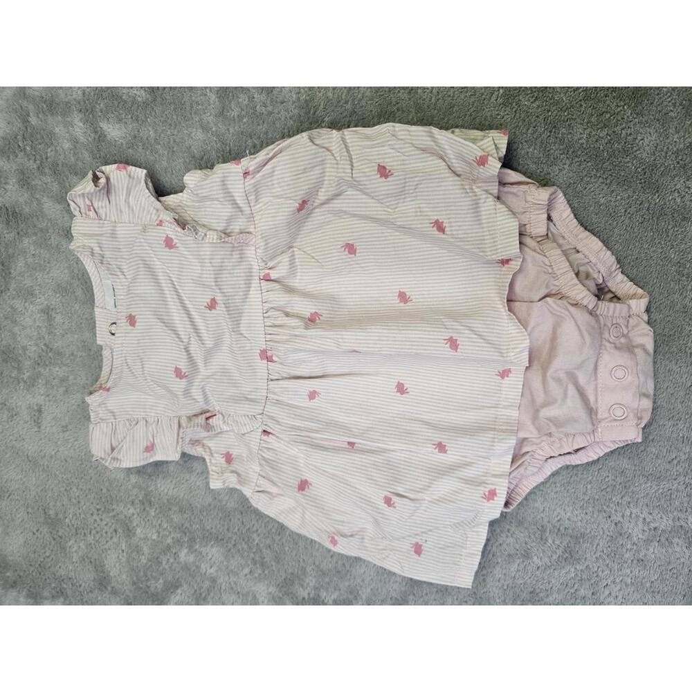 New Carters 6m Dress Onesie Pink With Bunny